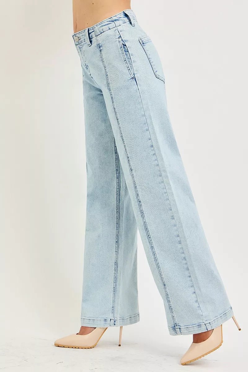 RISEN Slouchy Wide Leg Jeans - Rooted & Reckless Co.