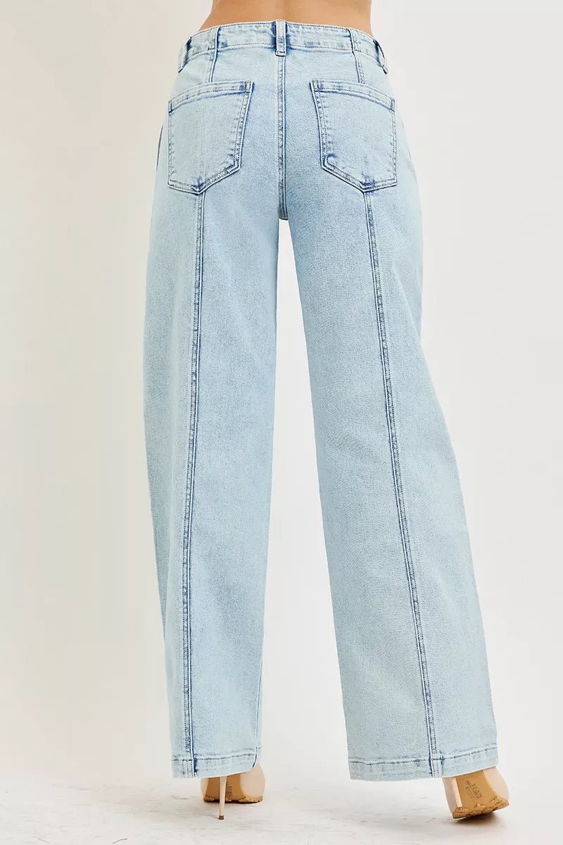 RISEN Slouchy Wide Leg Jeans - Rooted & Reckless Co.