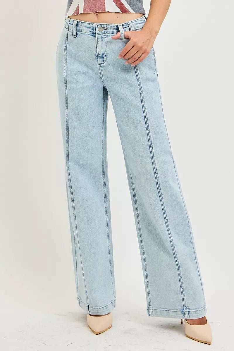 RISEN Slouchy Wide Leg Jeans - Rooted & Reckless Co.