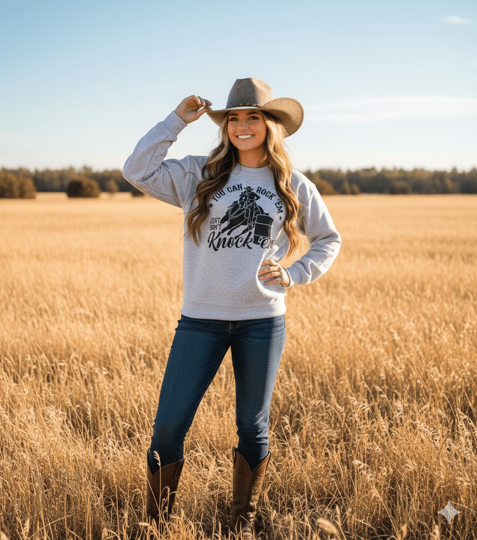 Rock Em Knock Em Graphic Sweatshirt - Rooted & Reckless Co.
