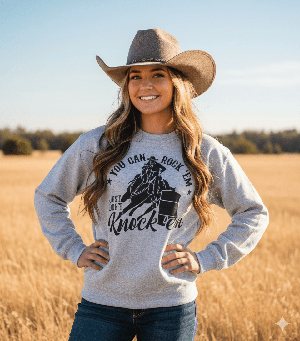 Rock Em Knock Em Graphic Sweatshirt - Rooted & Reckless Co.