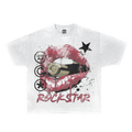 Rockstar Streetwear White Cotton Tee Casual Wardrobe Essential True To Size For Confident Everyday Style - Rooted & Reckless Co.