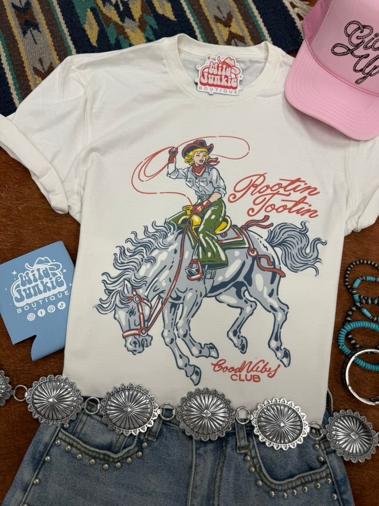 Rootin Tootin Cowgirl Graphic Tee - Rooted & Reckless Co.