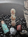 Royston Turquoise 3 Stone Sterling Silver Ring-137 - Rooted & Reckless Co.