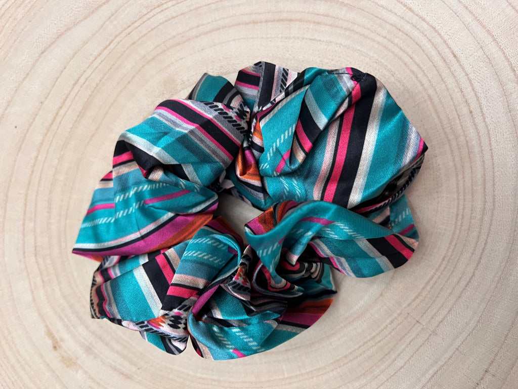 Running Away Western Scrunchie — Sterling Kreek Vibrant Color Hair Statement - Rooted & Reckless Co.