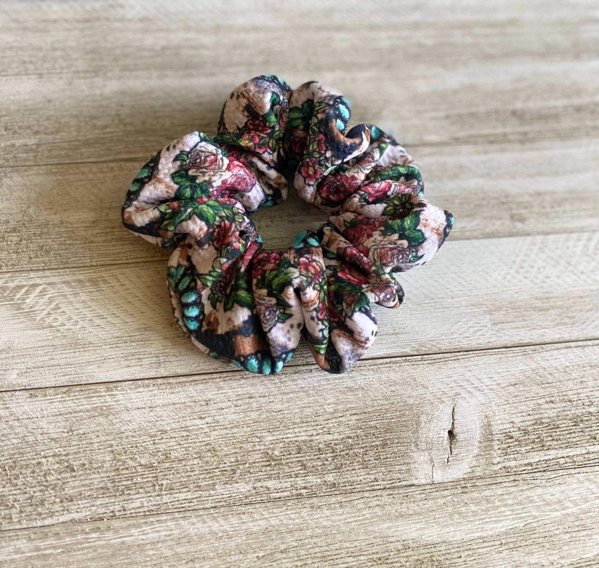 Rustic Sunflower Large Western Scrunchie — Valley Girl Co. Hair Statement - Rooted & Reckless Co.