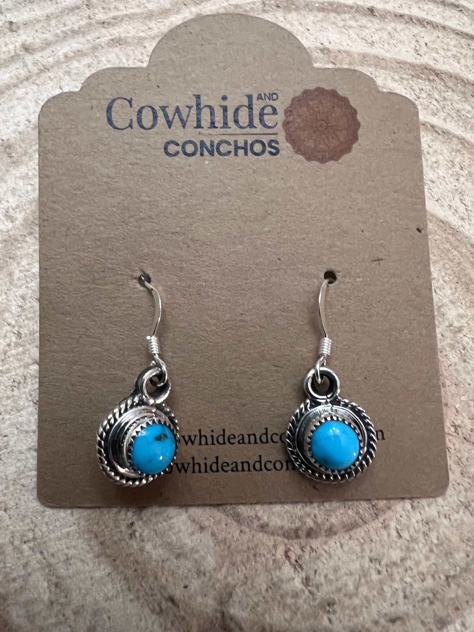 Ryntanna Yazzie Navajo Sterling Silver Kingman Turquoise Earrings - Rooted & Reckless Co.