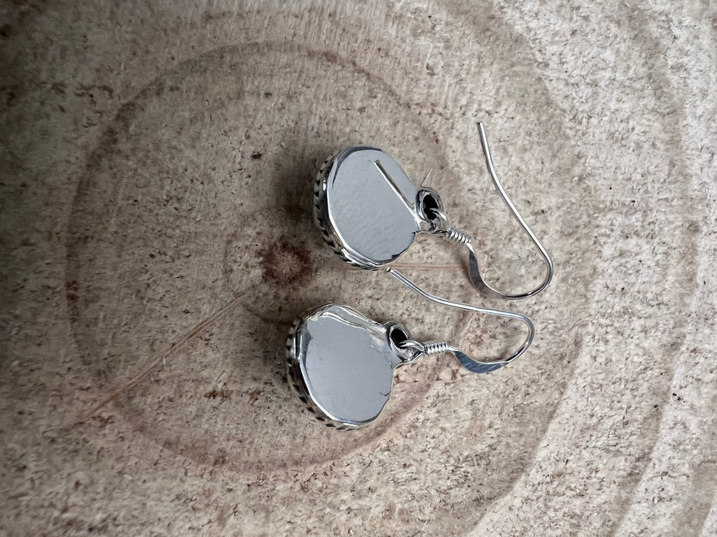 Ryntanna Yazzie Navajo Sterling Silver Kingman Turquoise Earrings - Rooted & Reckless Co.