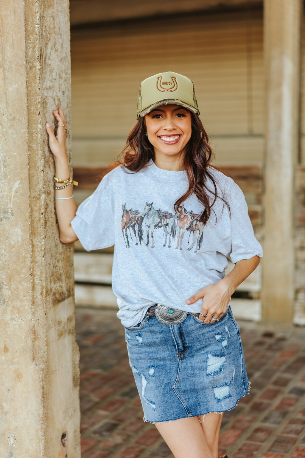 Saddled Horses Graphic Tee - Rooted & Reckless Co.