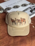 Saddled Horses Trucker Hat - Rooted & Reckless Co.