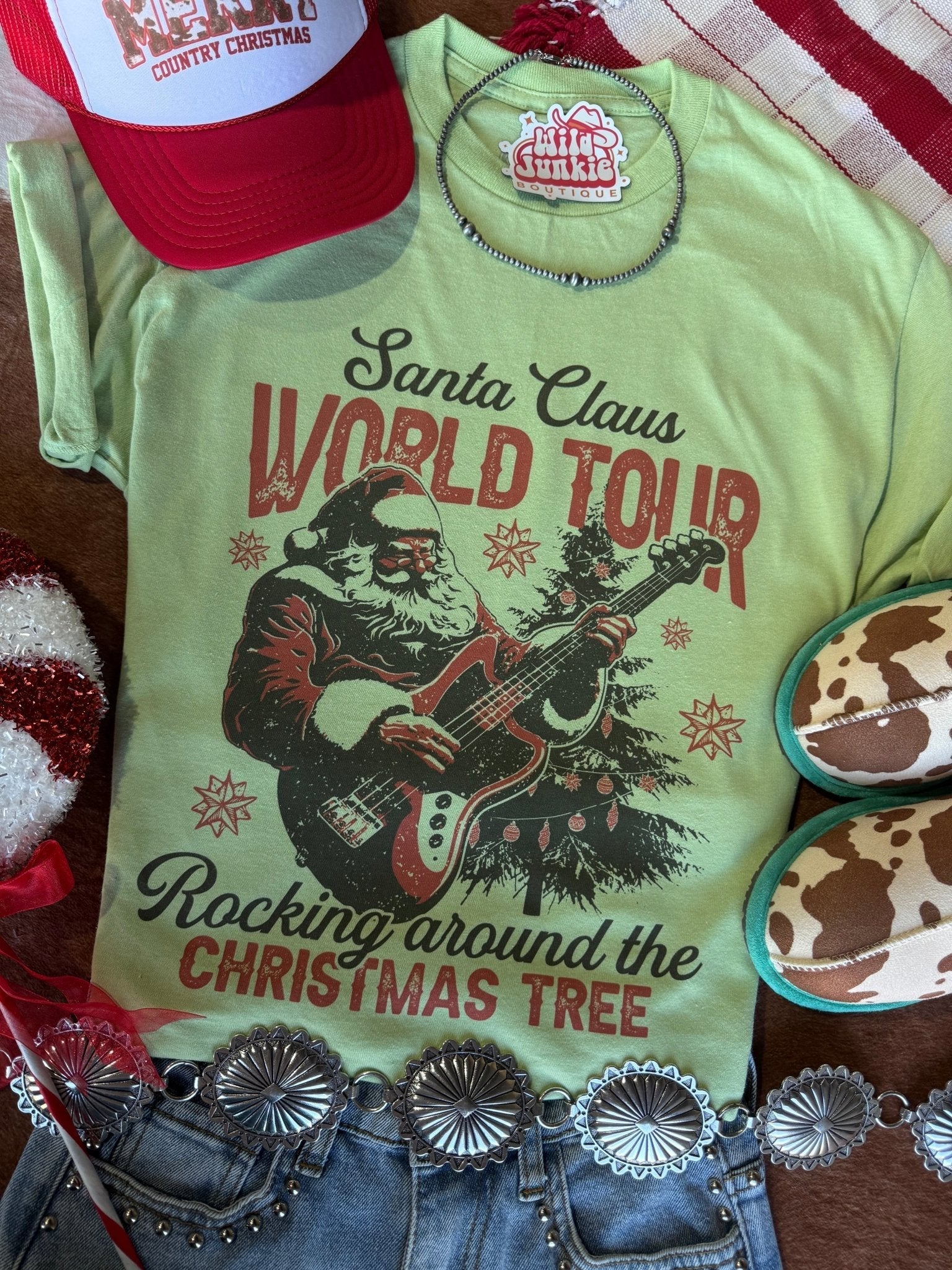 Santa Claus World Tour Graphic Tee - Rooted & Reckless Co.
