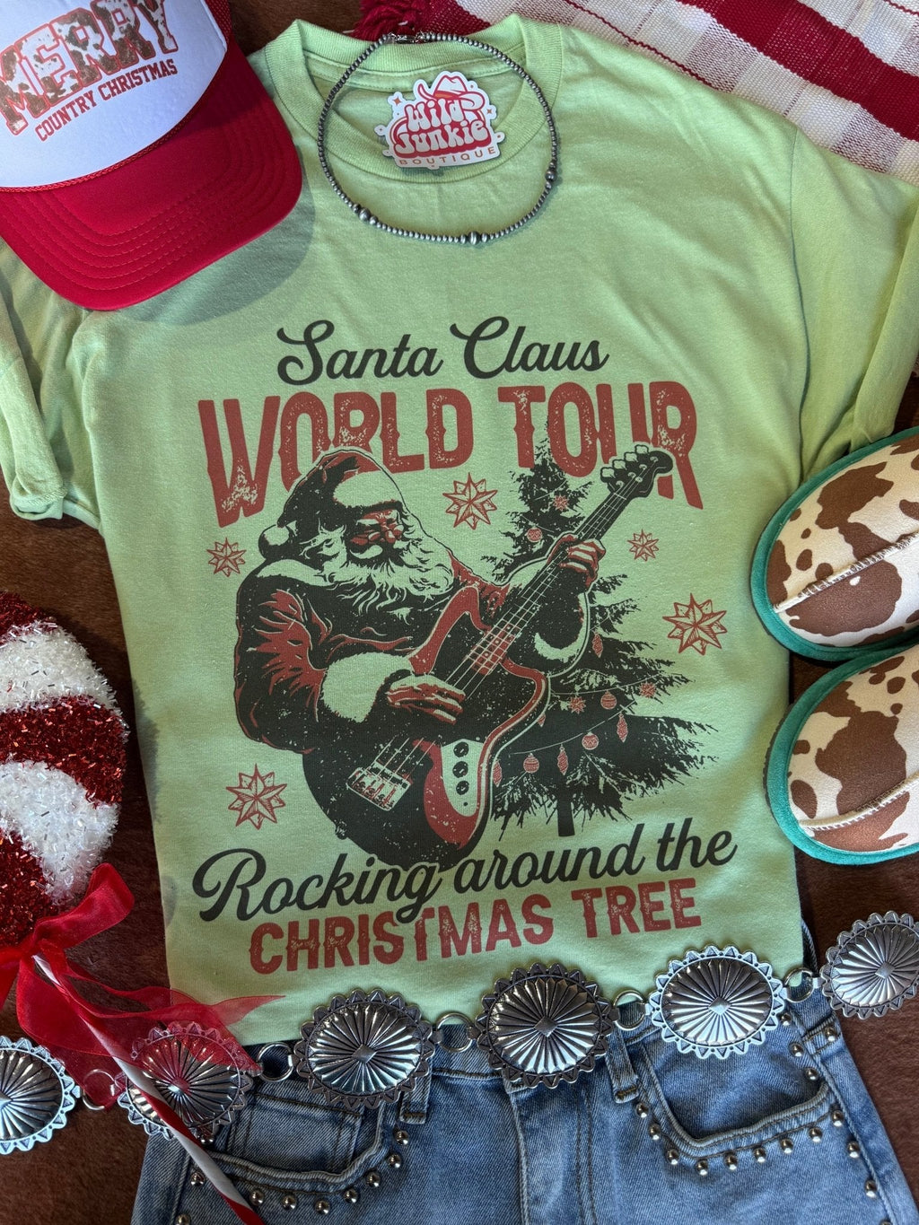 Santa Claus World Tour Graphic Tee - Rooted & Reckless Co.