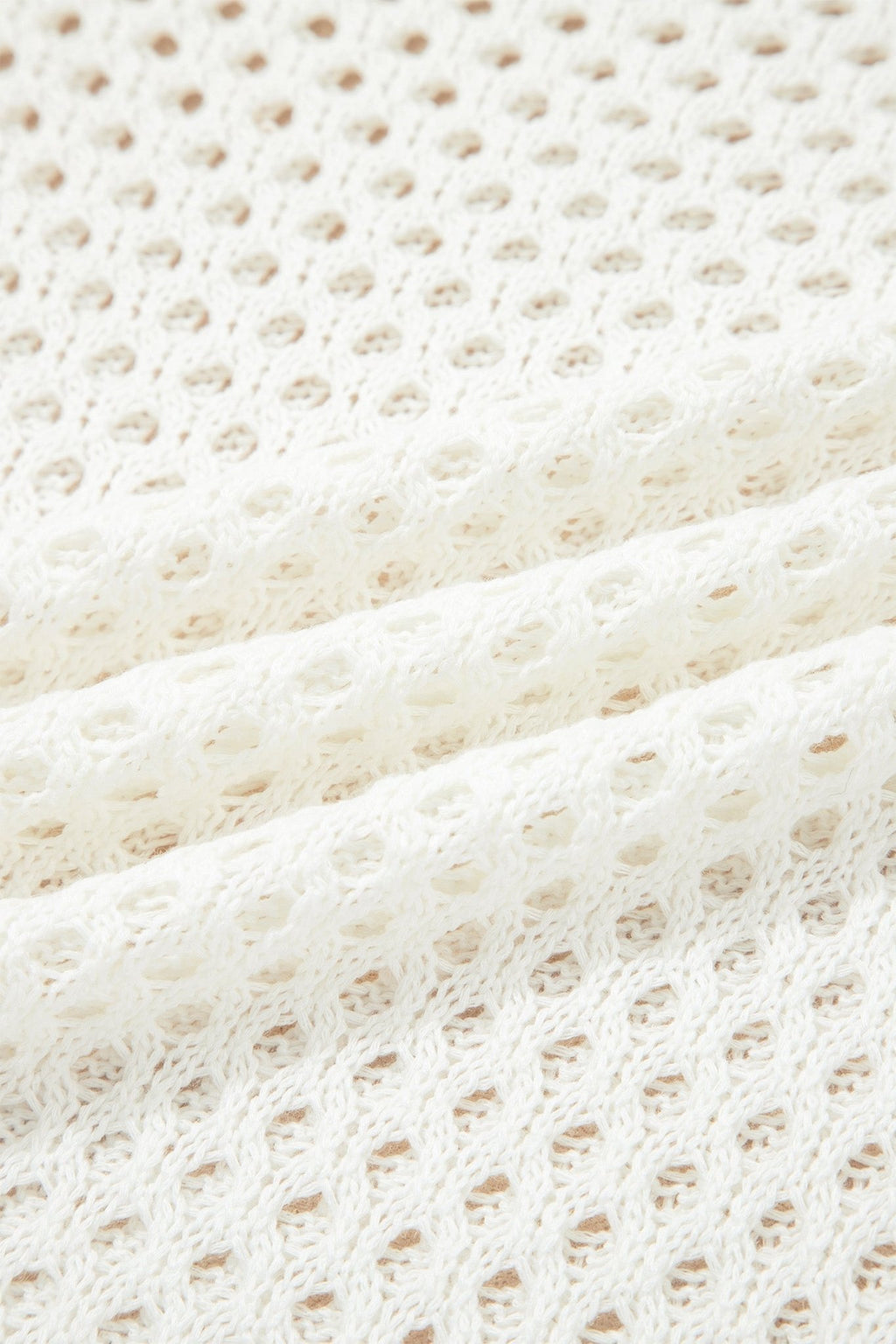 Scalloped Trim Hollow Out Knit Long Sleeve Top - Rooted & Reckless Co.