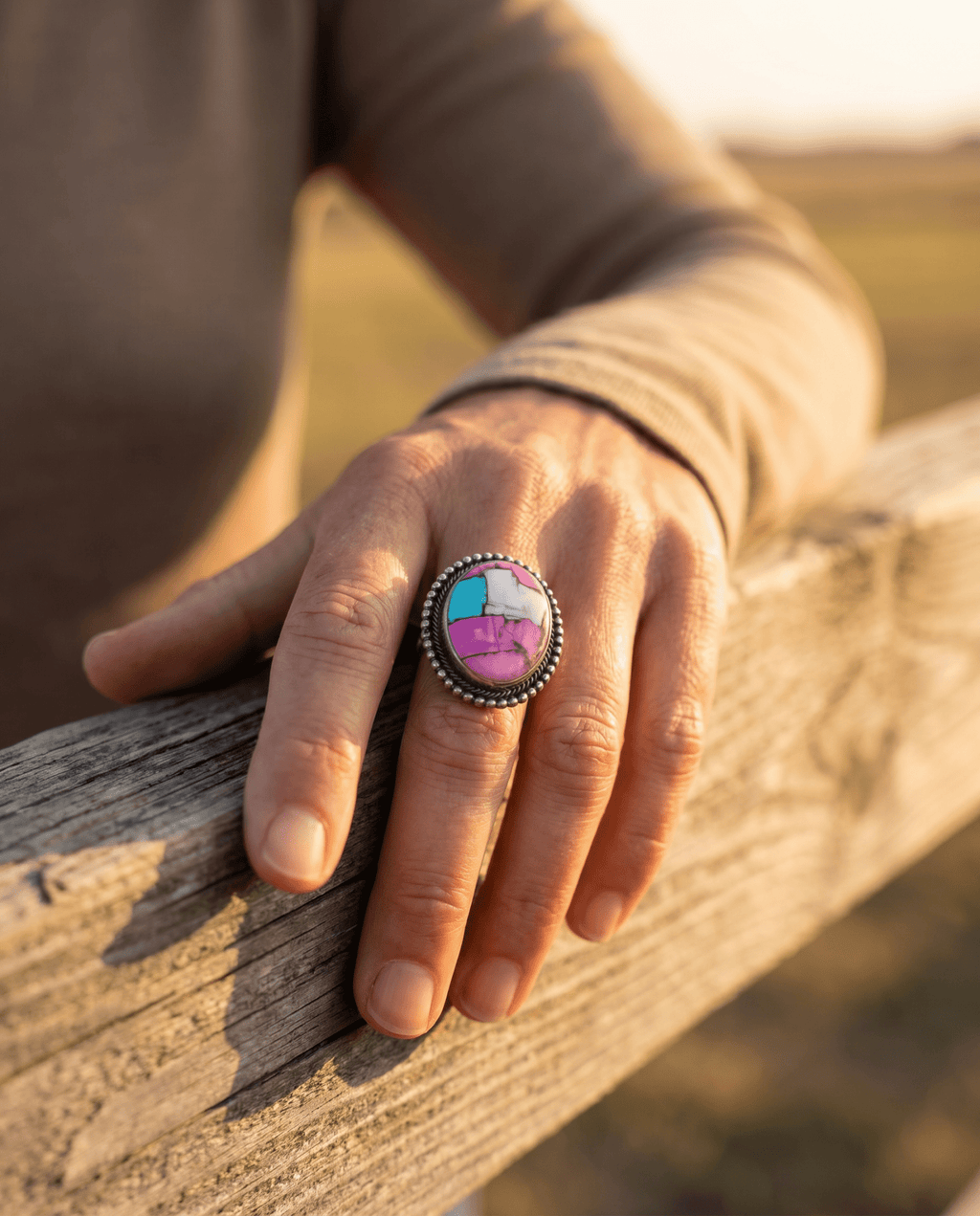 Scott Skeets Navajo Handmade Cotton Candy Adjustable 8+ - Rooted & Reckless Co.