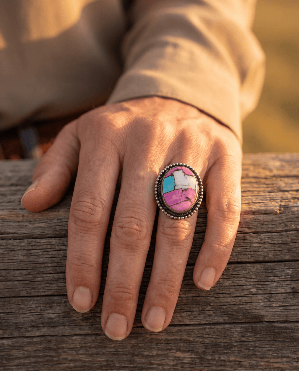Scott Skeets Navajo Handmade Cotton Candy Adjustable 8+ - Rooted & Reckless Co.