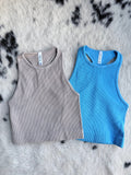 Seamless Ribbed Razor Back Tank - Rooted & Reckless Co.