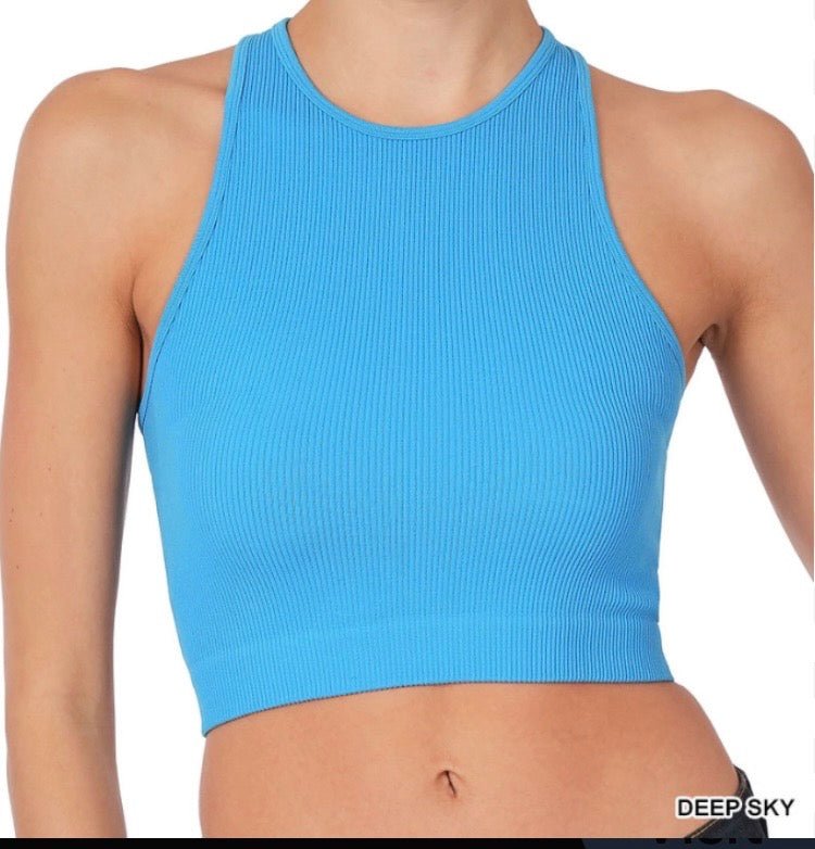 Seamless Ribbed Razor Back Tank - Rooted & Reckless Co.