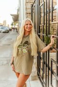 Sequin Camo Bow Patch Tee - Rooted & Reckless Co.