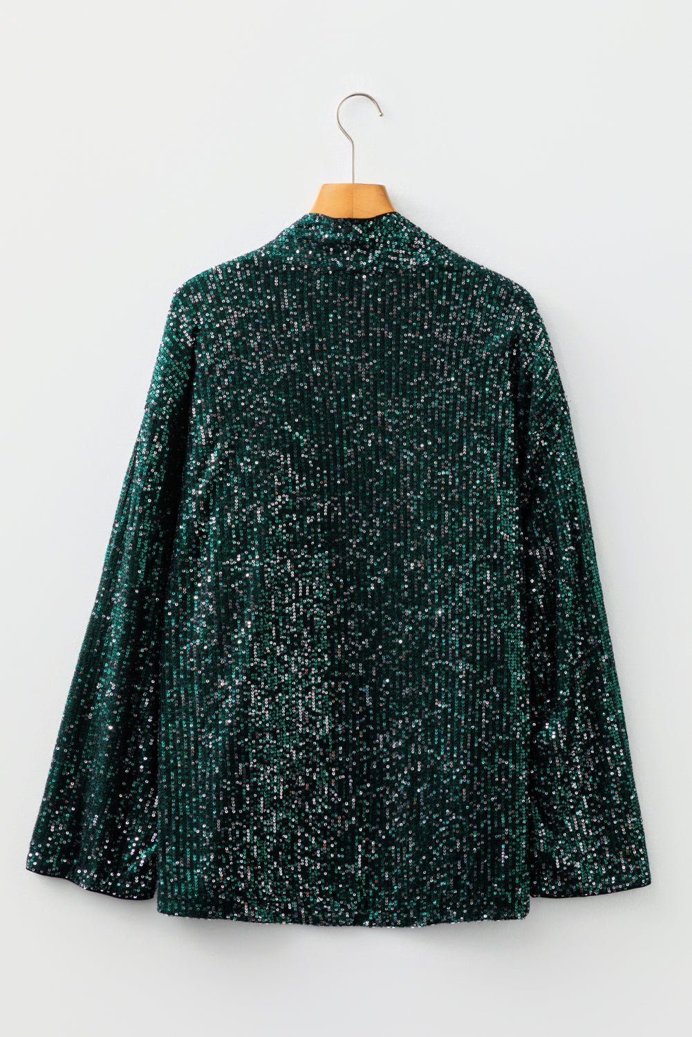 Sequin Open-Front Long Sleeve Cardigan - Rooted & Reckless Co.