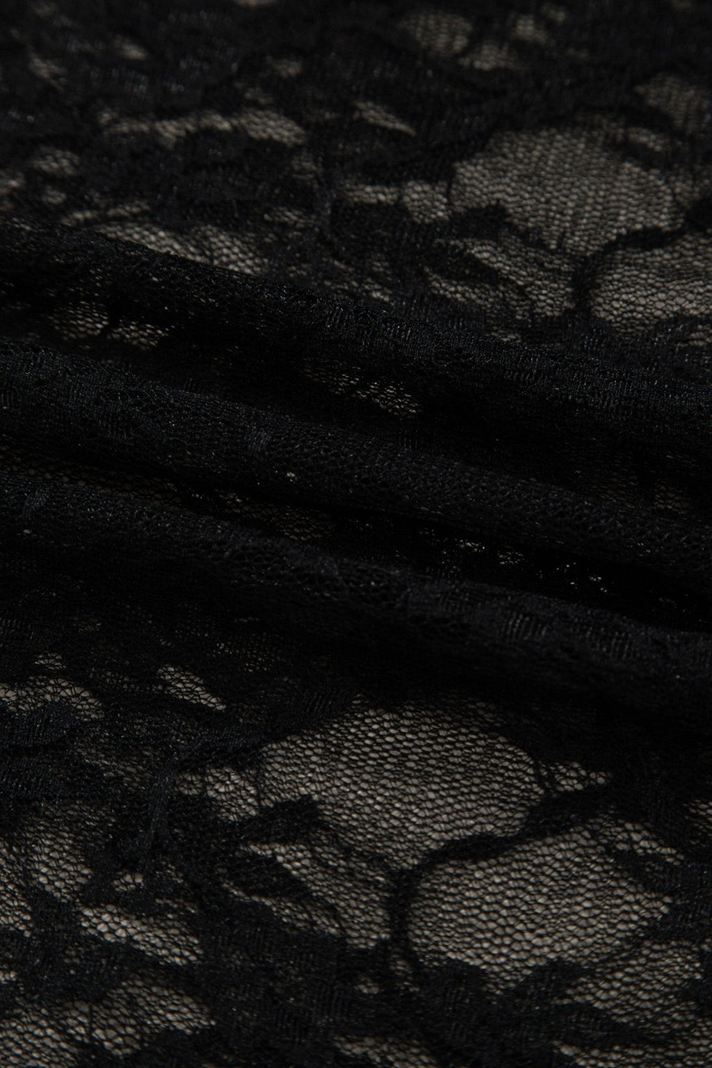 Sheer Floral Lace Mock Neck Long Sleeve Top - Rooted & Reckless Co.