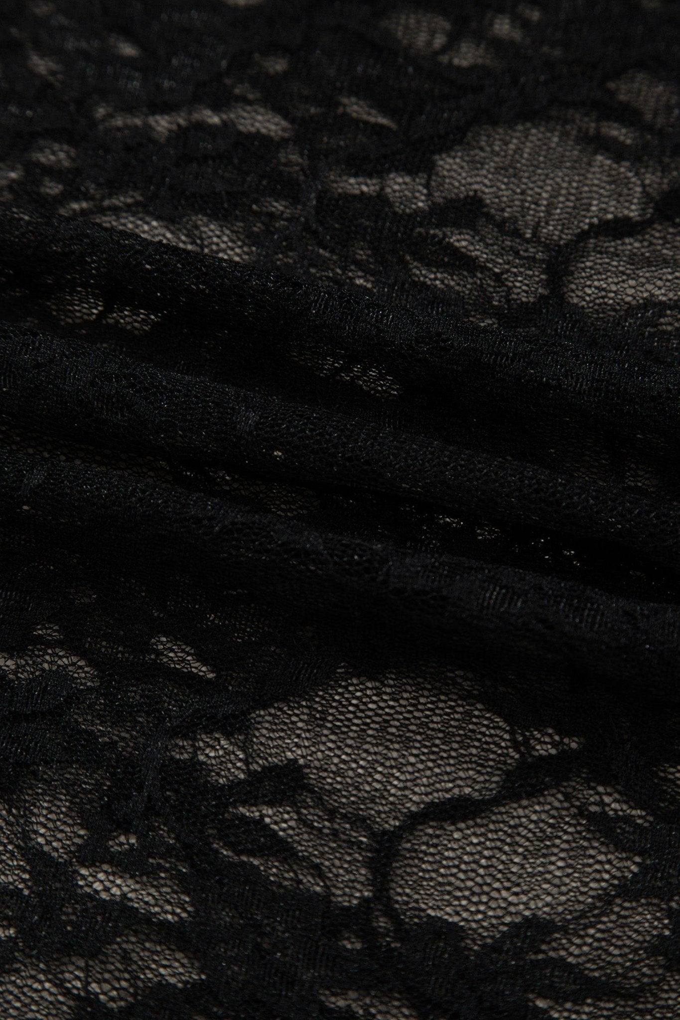 Sheer Floral Lace Mock Neck Long Sleeve Top - Rooted & Reckless Co.