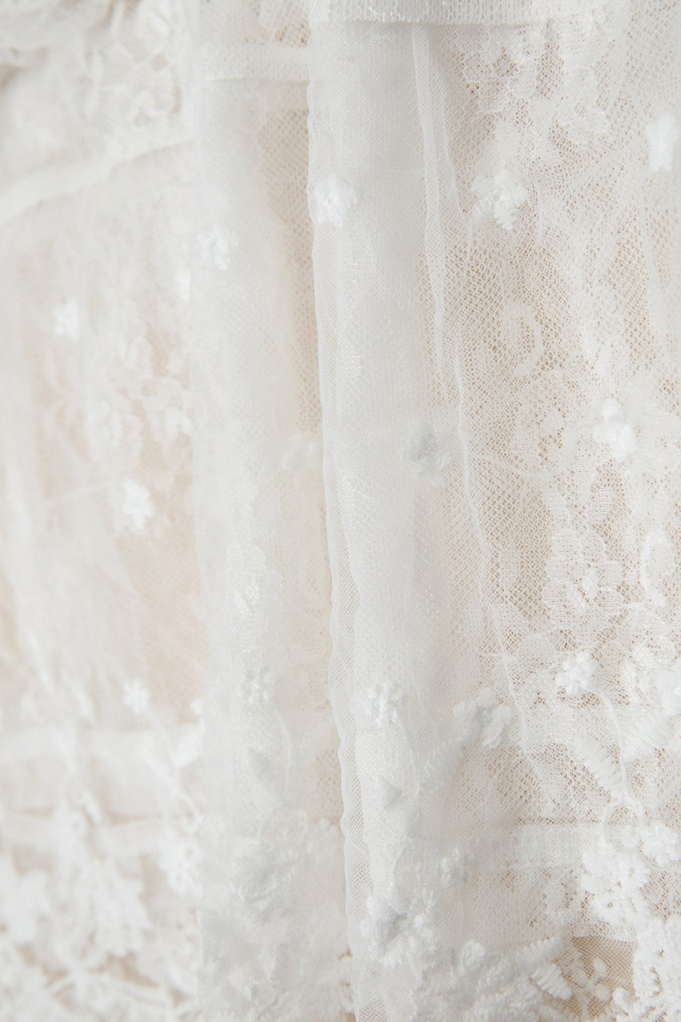 Sheer Floral Lace Ruffle Tiered Blouse & Cami - Rooted & Reckless Co.
