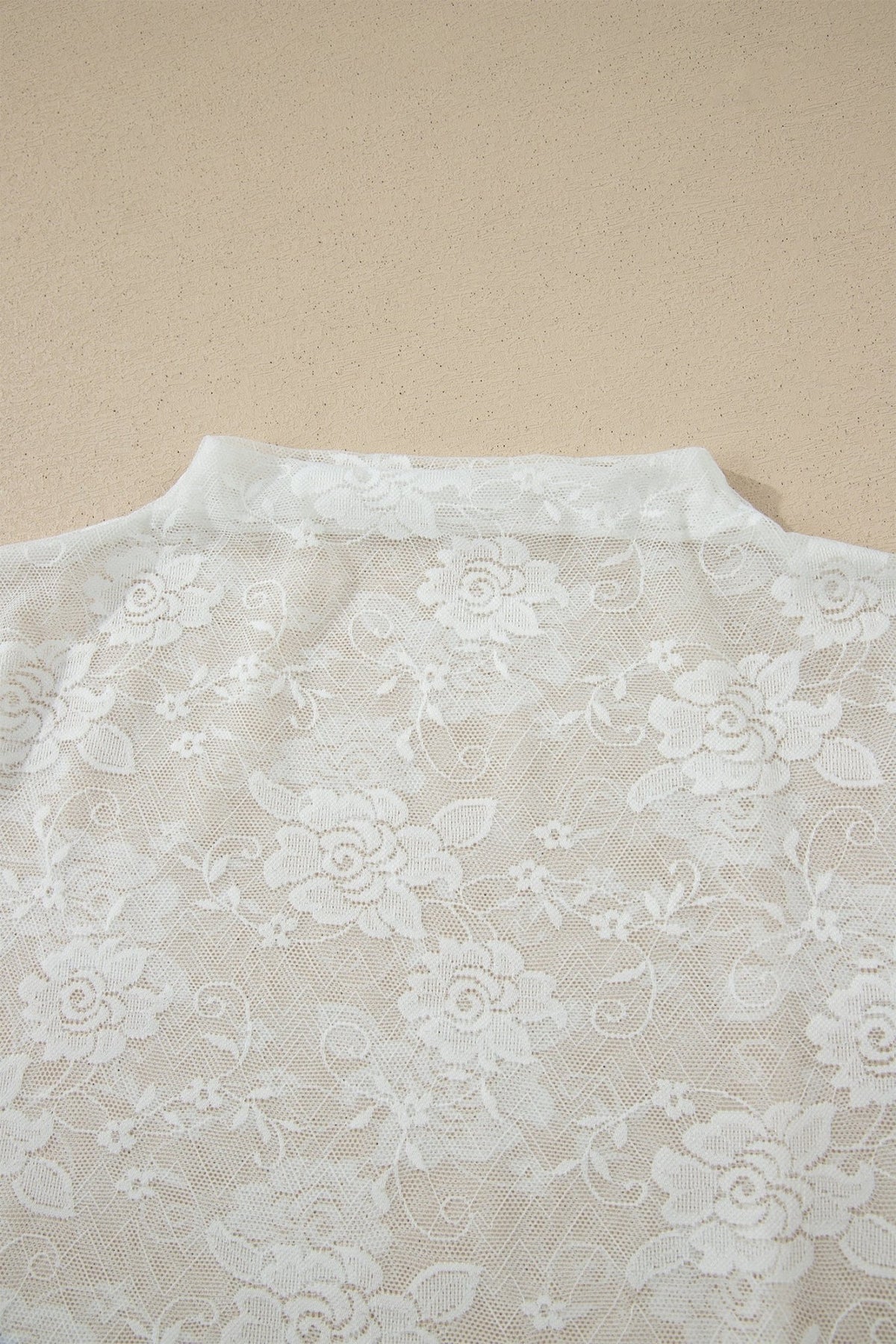 Sheer Lace Mesh Round Neck T-Shirt - Rooted & Reckless Co.