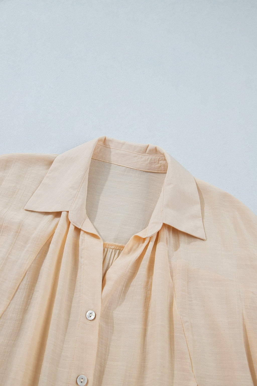 Sheer Lace Patchwork 3/4 Sleeve Flowy Shirt - Rooted & Reckless Co.