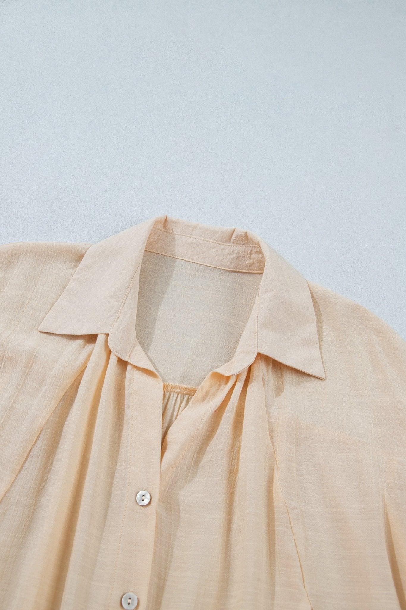 Sheer Lace Patchwork 3/4 Sleeve Flowy Shirt - Rooted & Reckless Co.