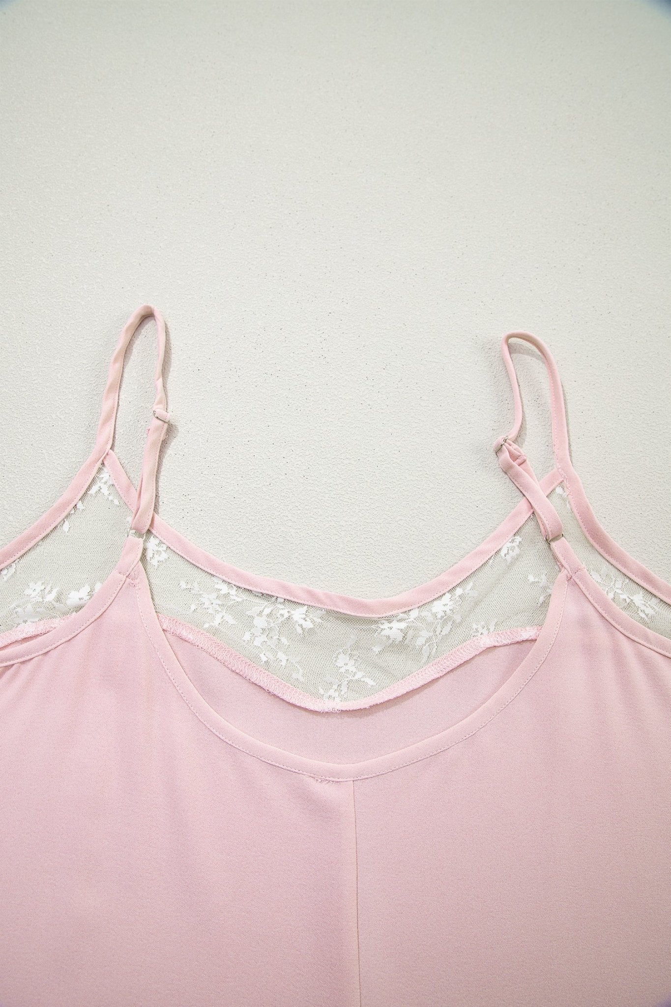 Sheer Lace Patchwork Camisole Nightgown Dress - Rooted & Reckless Co.