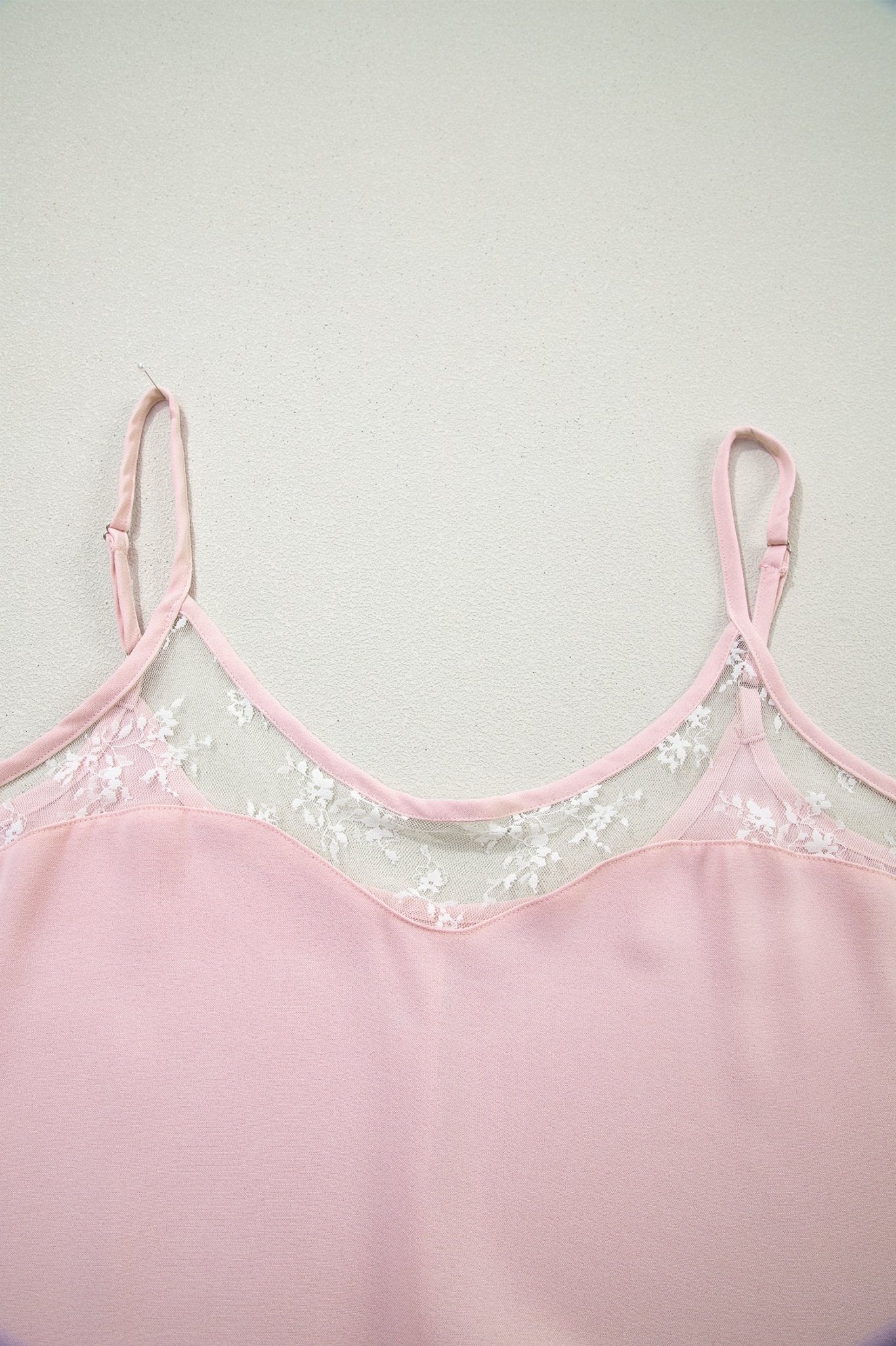 Sheer Lace Patchwork Camisole Nightgown Dress - Rooted & Reckless Co.
