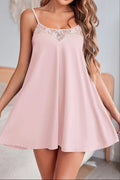 Sheer Lace Patchwork Camisole Nightgown Dress - Rooted & Reckless Co.