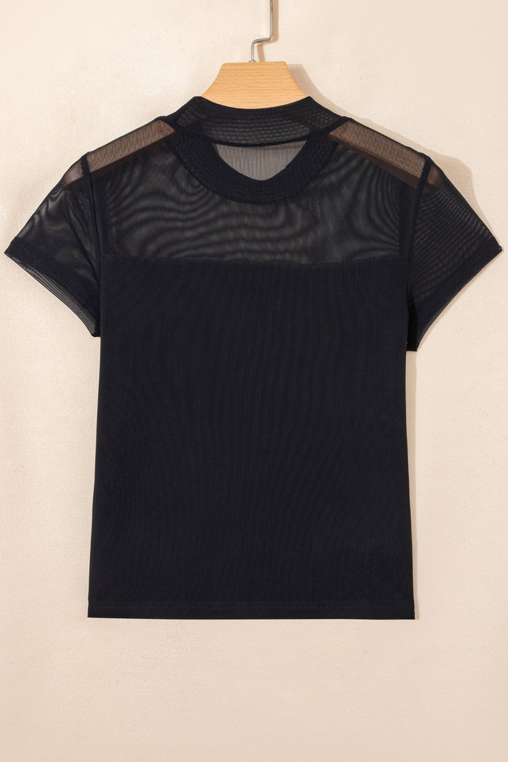 Sheer Mesh Patchwork Cap Sleeve T-Shirt - Rooted & Reckless Co.