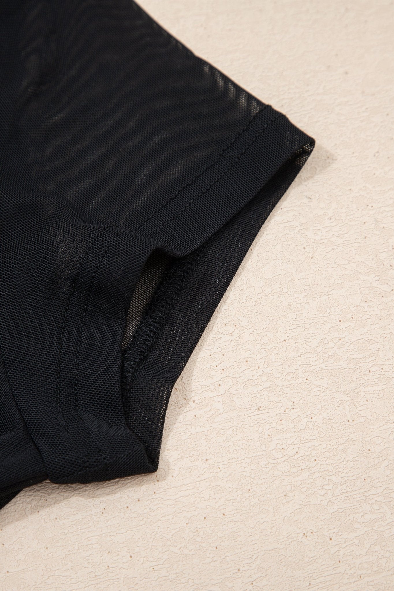 Sheer Mesh Patchwork Cap Sleeve T-Shirt - Rooted & Reckless Co.