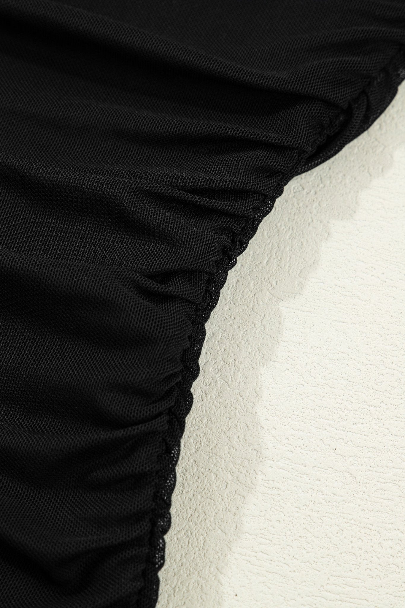 Sheer Mesh Patchwork High Neck Long Sleeve Top - Rooted & Reckless Co.