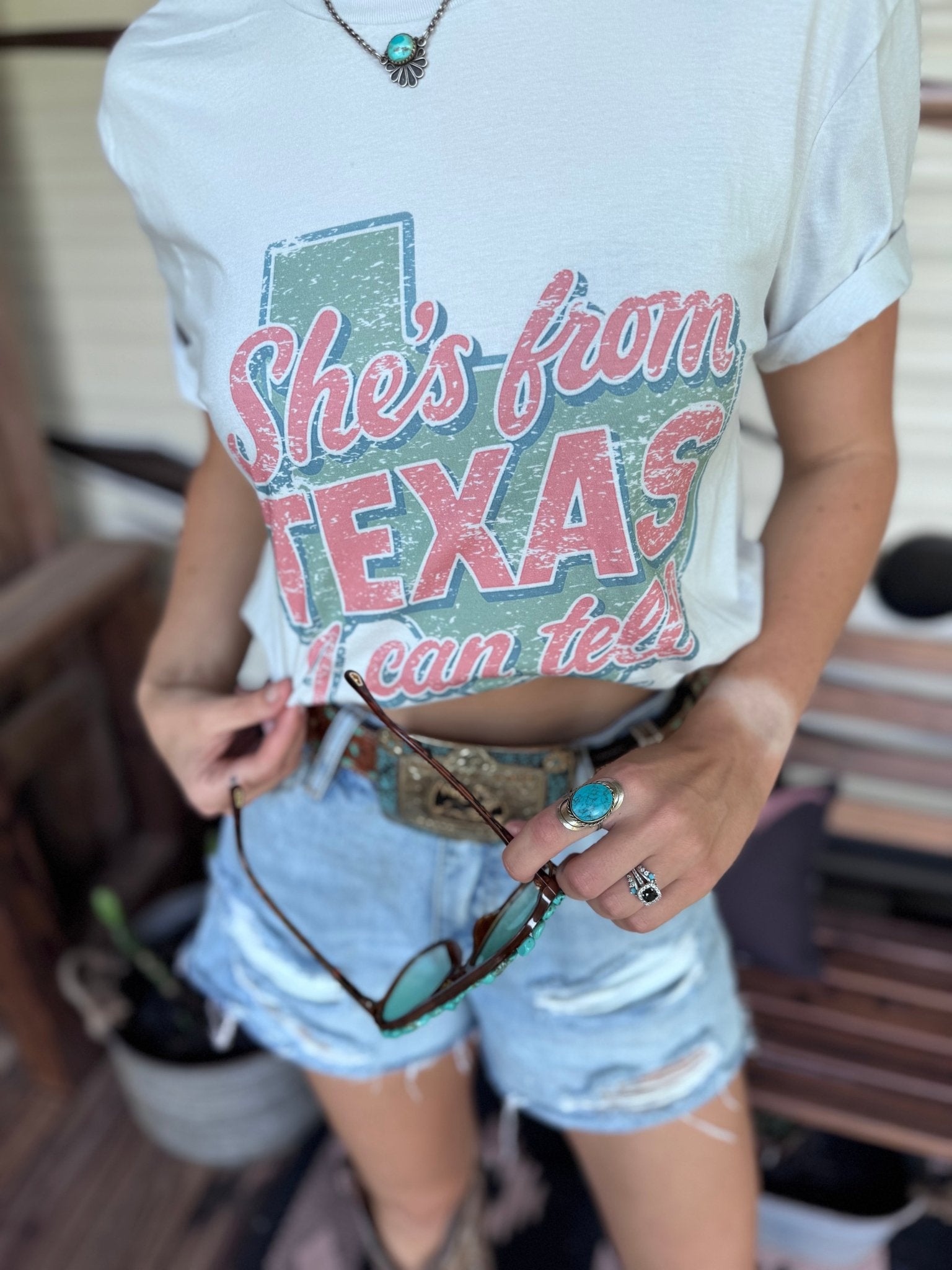 She's From Texas I Can Tell Graphic Tee - Rooted & Reckless Co.