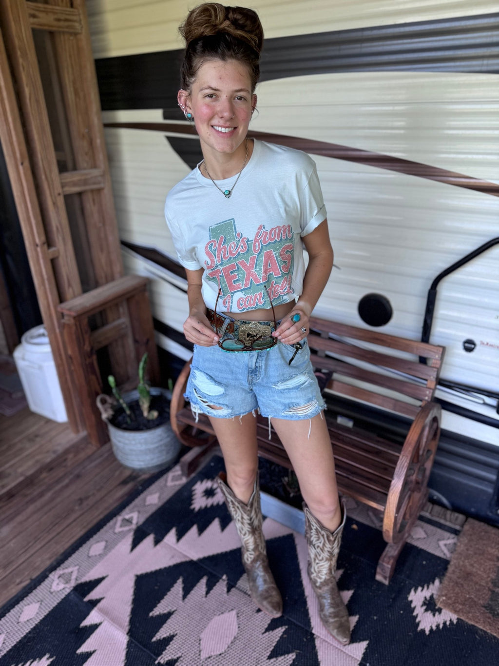 She's From Texas I Can Tell Graphic Tee - Rooted & Reckless Co.