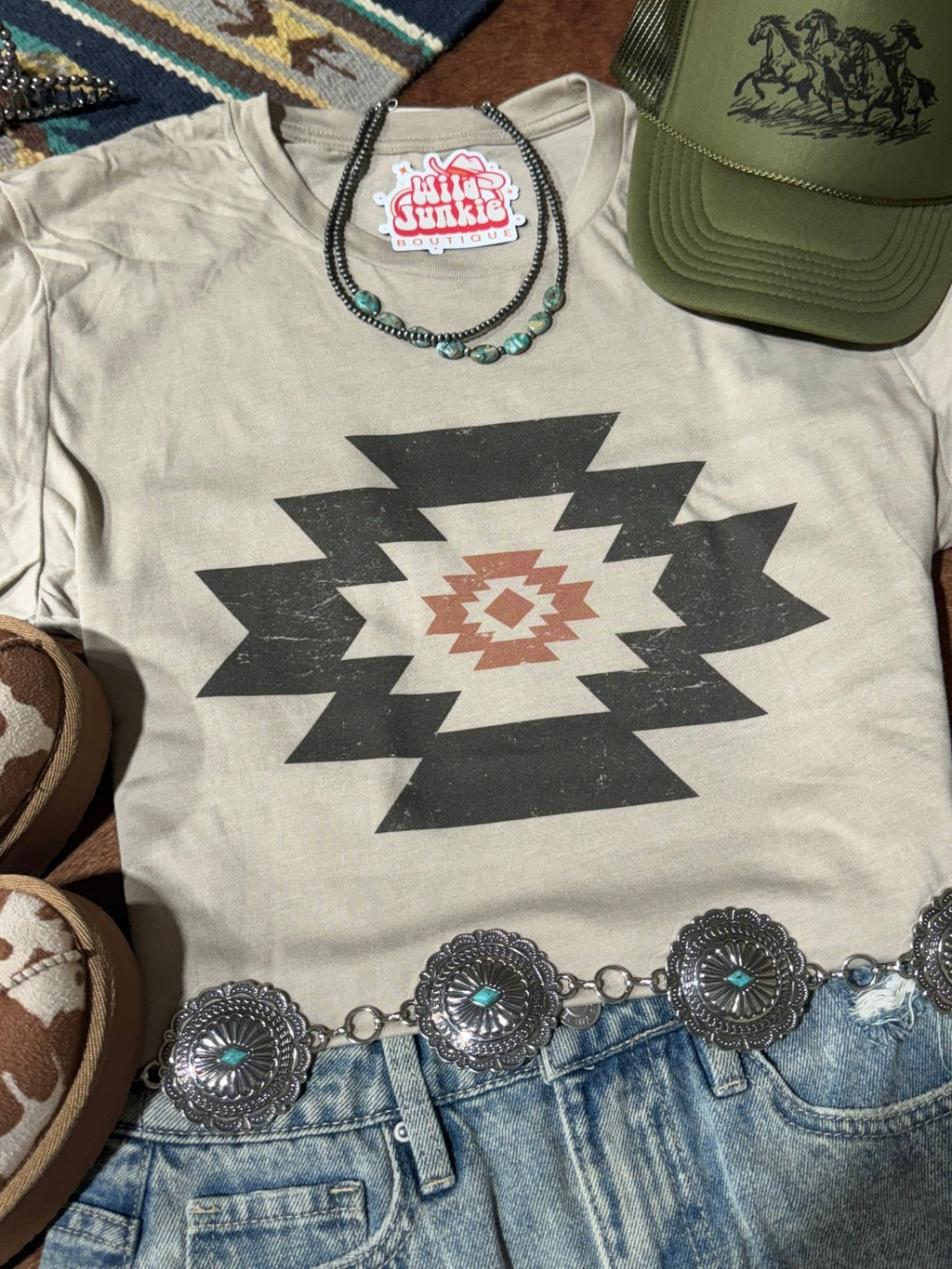 Simple Aztec Graphic Tee - Rooted & Reckless Co.