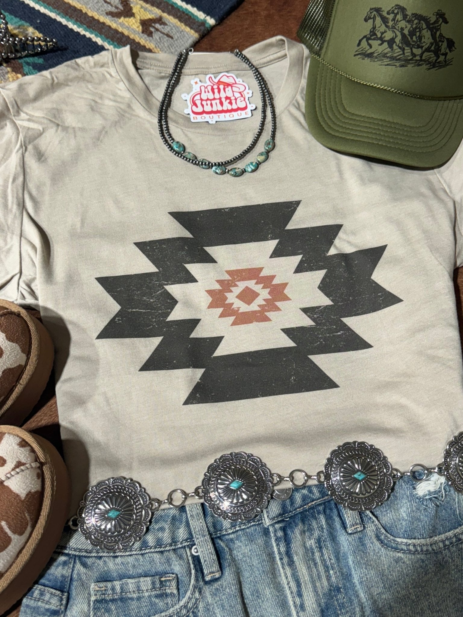 Simple Aztec Graphic Tee - Rooted & Reckless Co.