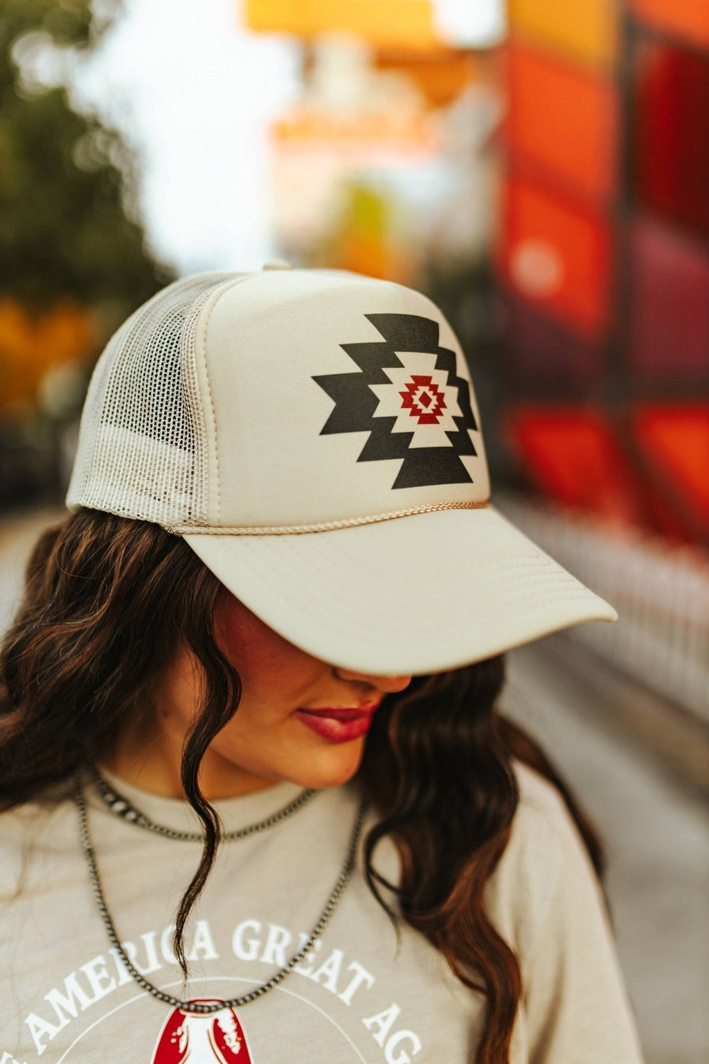 Simple Aztec Trucker Hat - Rooted & Reckless Co.