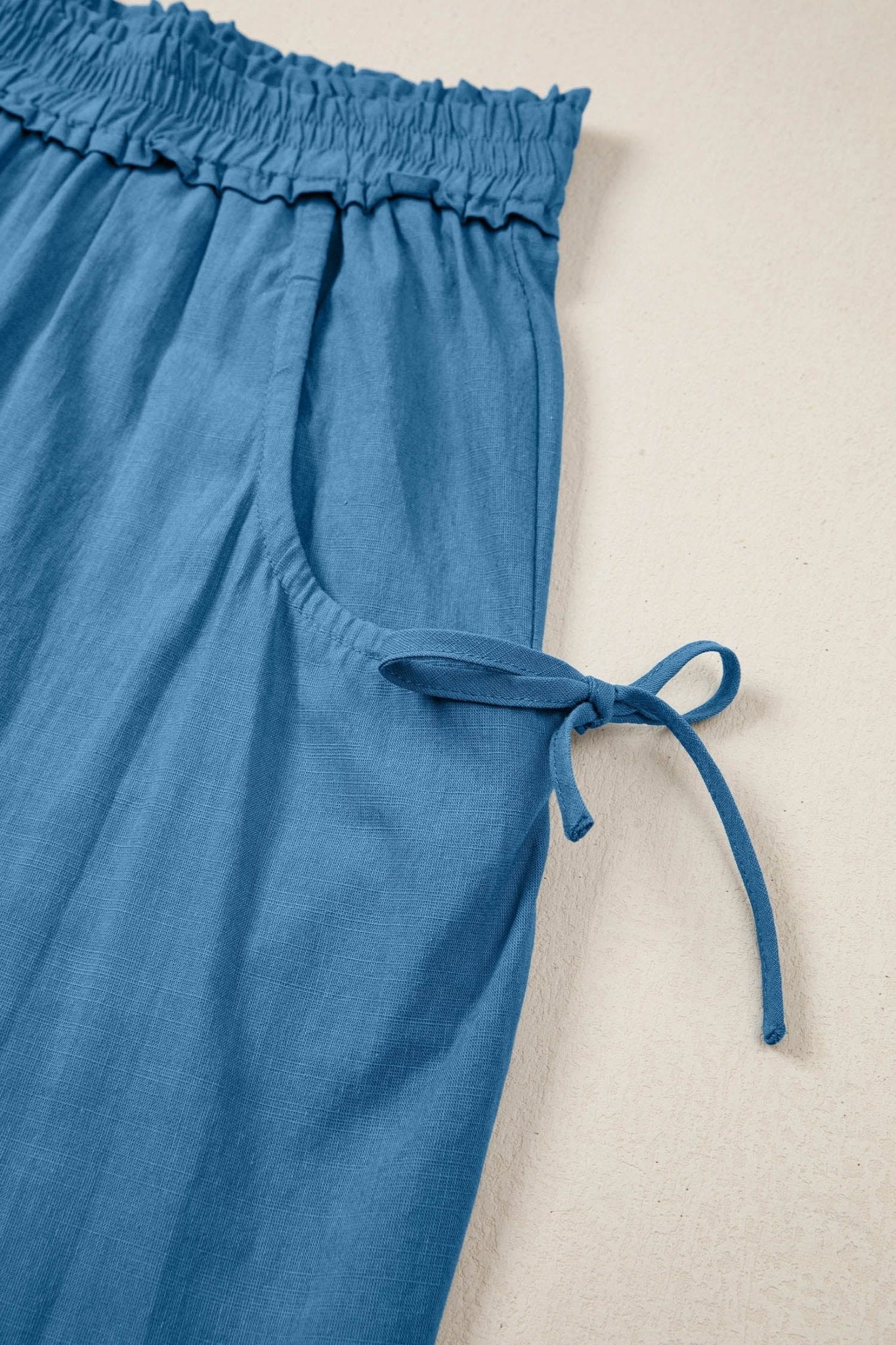 Smocked High Waist Drawstring Pocket Jogger Pants - Rooted & Reckless Co.