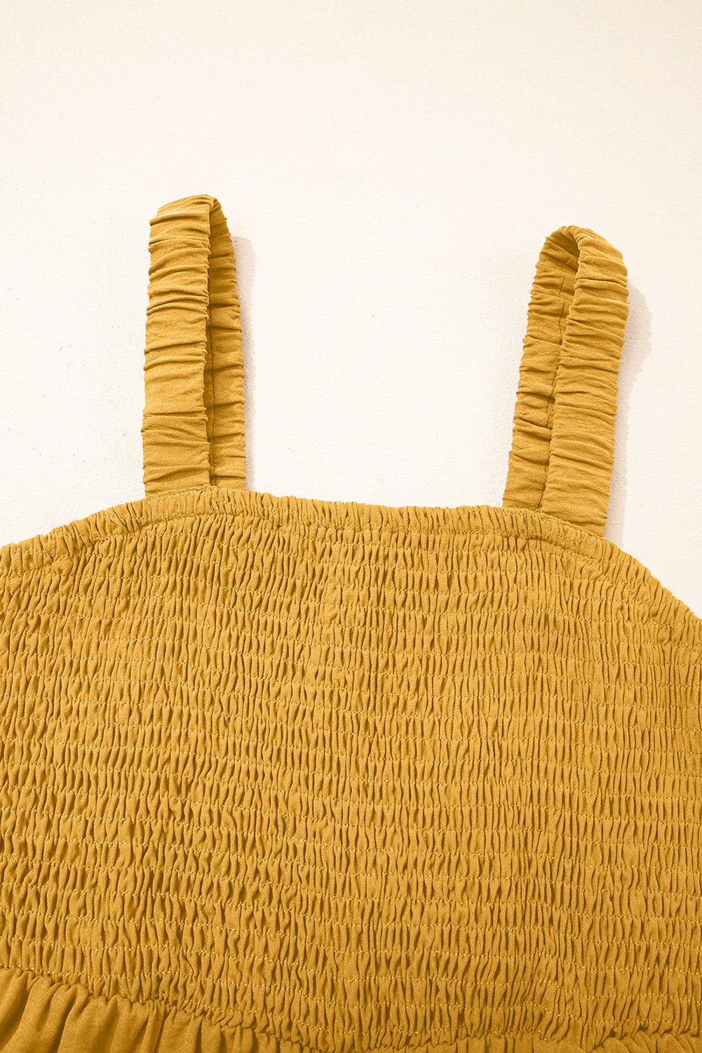 Smocked Sleeveless Wide Leg Jumpsuit with Pockets - Rooted & Reckless Co.