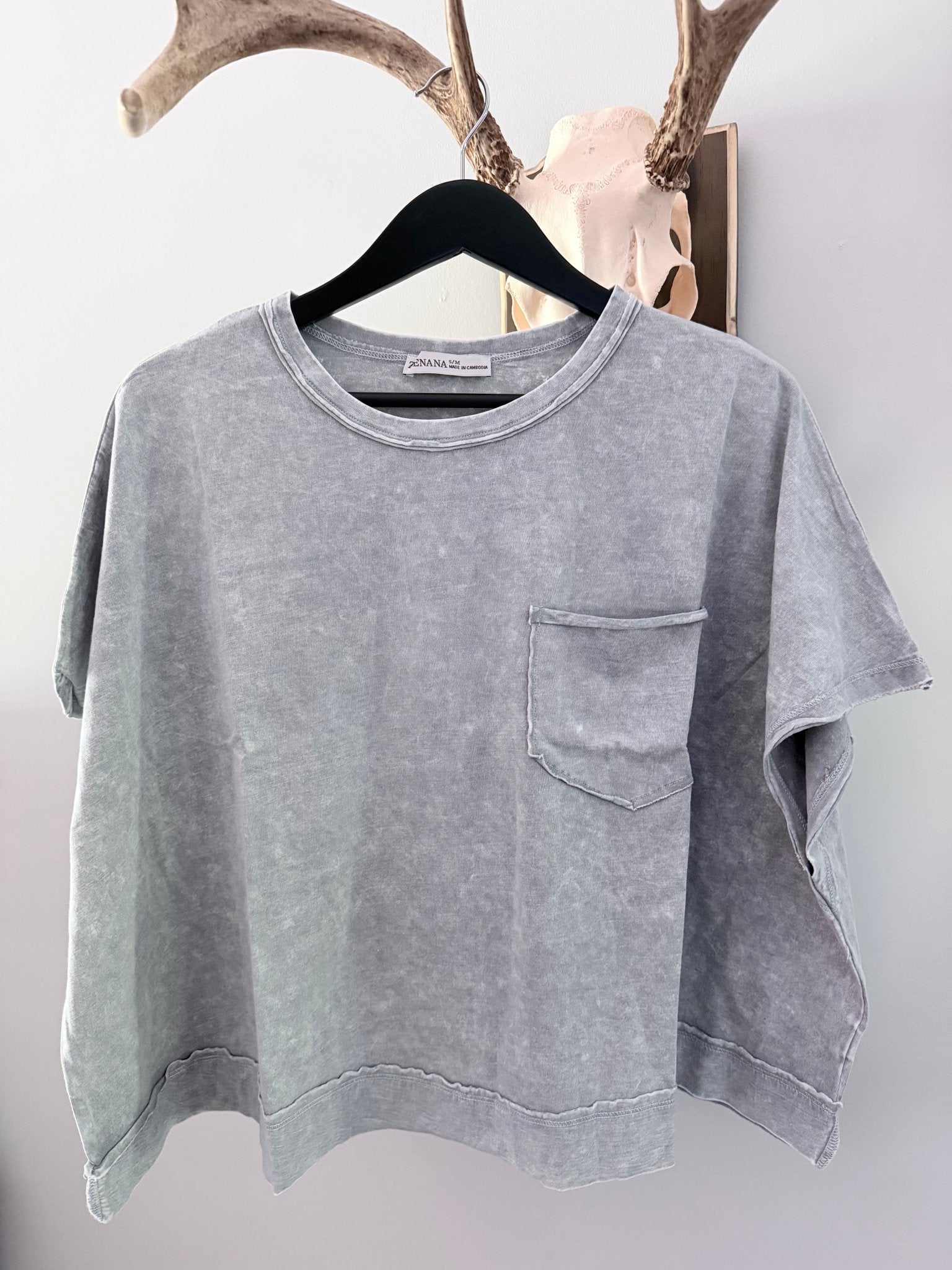 Snow Washed Pocket Tee - Rooted & Reckless Co.