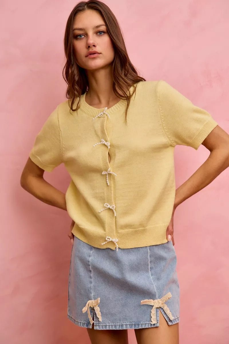 SO ME Lace Ribbon Trim Denim Mini Skirt - Rooted & Reckless Co.
