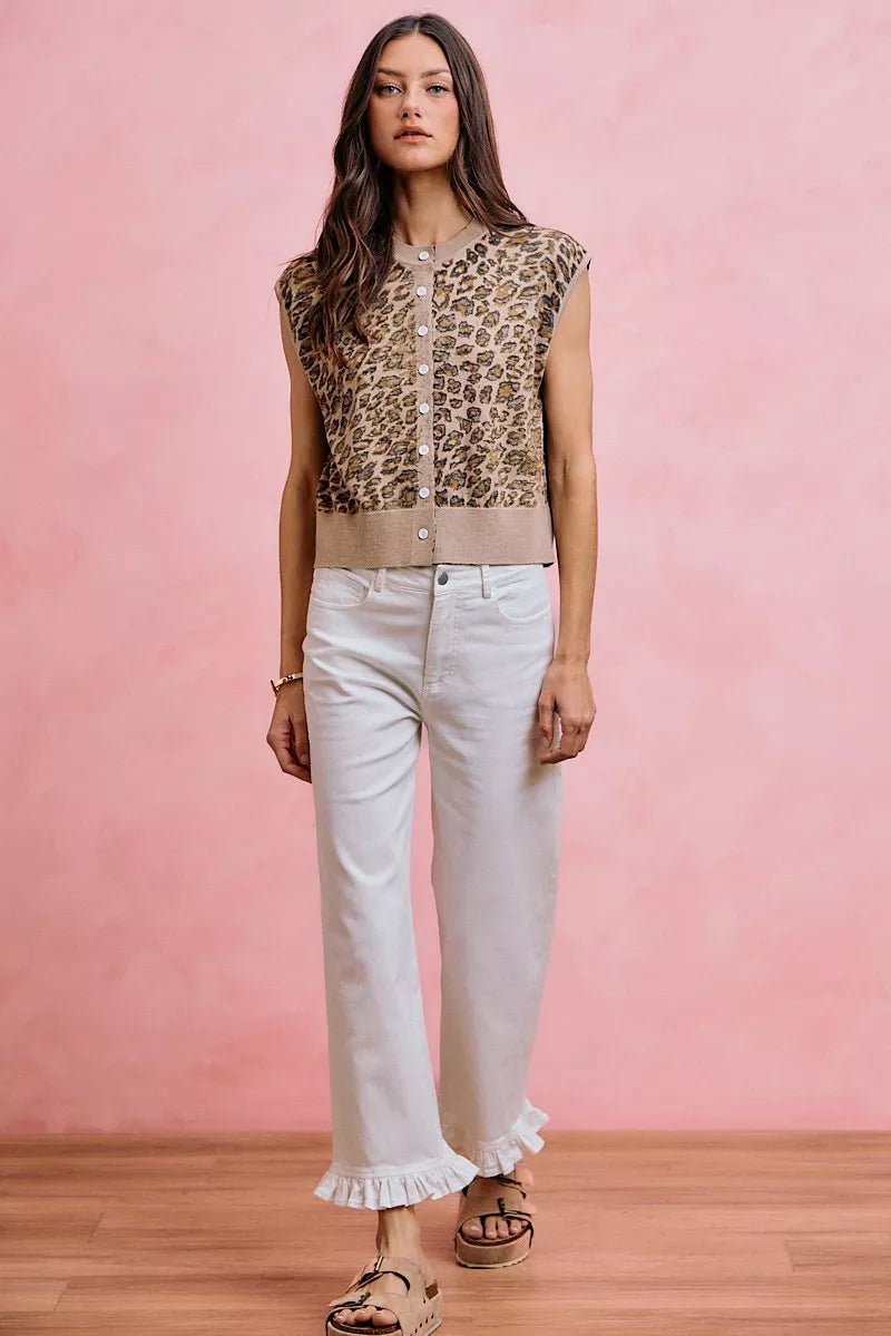 SO ME Ruffled Bottom Detail Mid Rise Jeans - Rooted & Reckless Co.