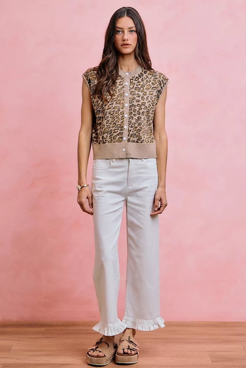 SO ME Ruffled Bottom Detail Mid Rise Jeans - Rooted & Reckless Co.