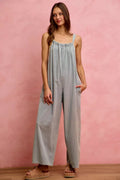 SO ME Wide Leg Lightweight Denim Overalls - Rooted & Reckless Co.