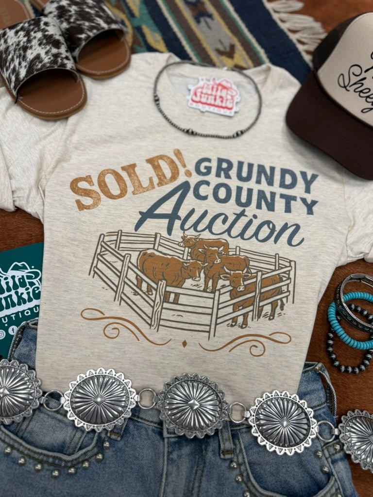 Sold! Grundy County Auction Graphic Tee - Rooted & Reckless Co.