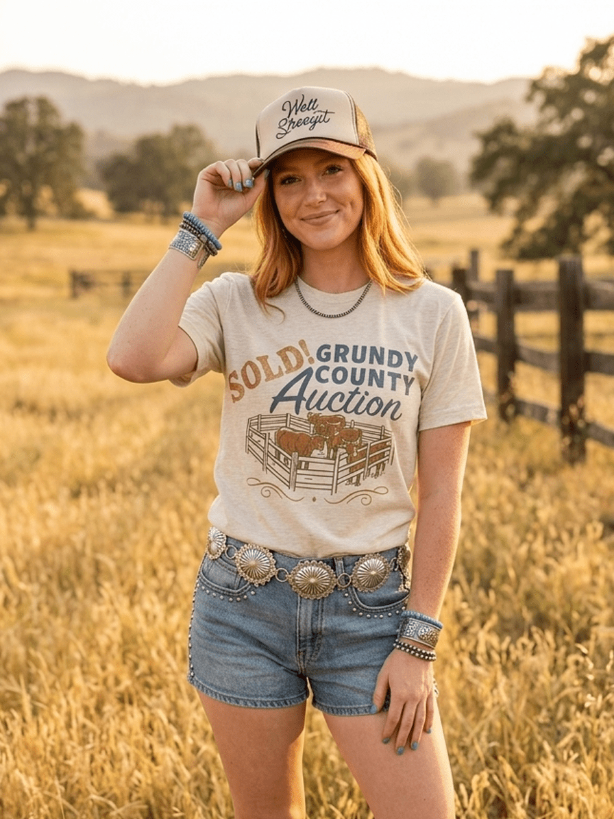 Sold! Grundy County Auction Graphic Tee - Rooted & Reckless Co.