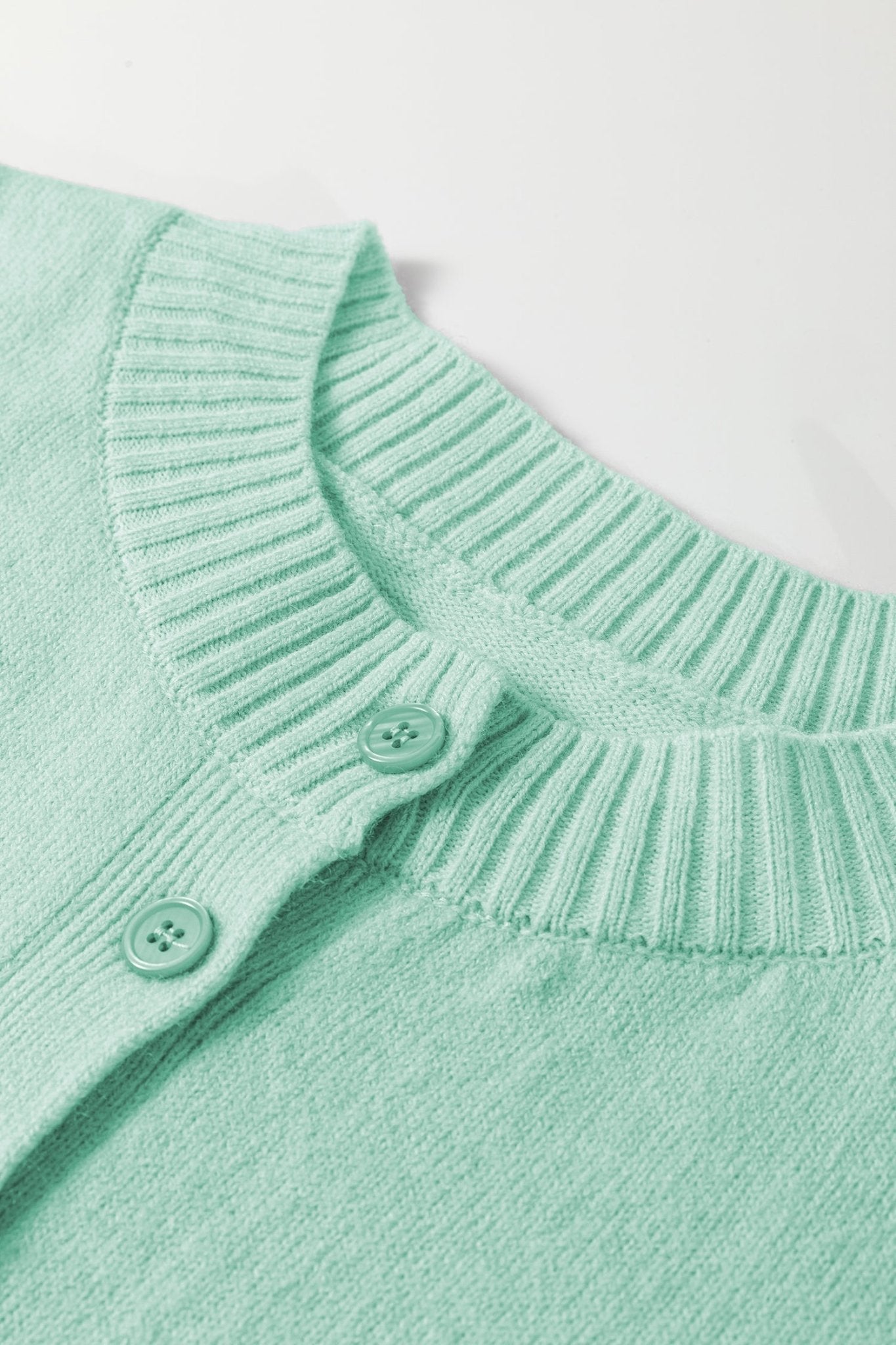 Solid 3/4 Sleeve Boxy Button-Down Cardigan - Rooted & Reckless Co.